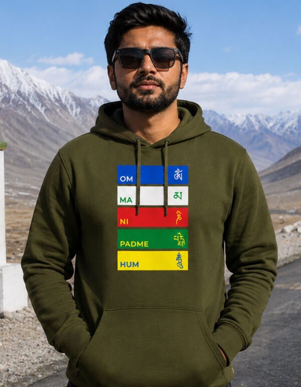 Ladakh Prayer Flag Hoodie | Motorcycle Adventure Hoodie for Bikers India | Travlove
