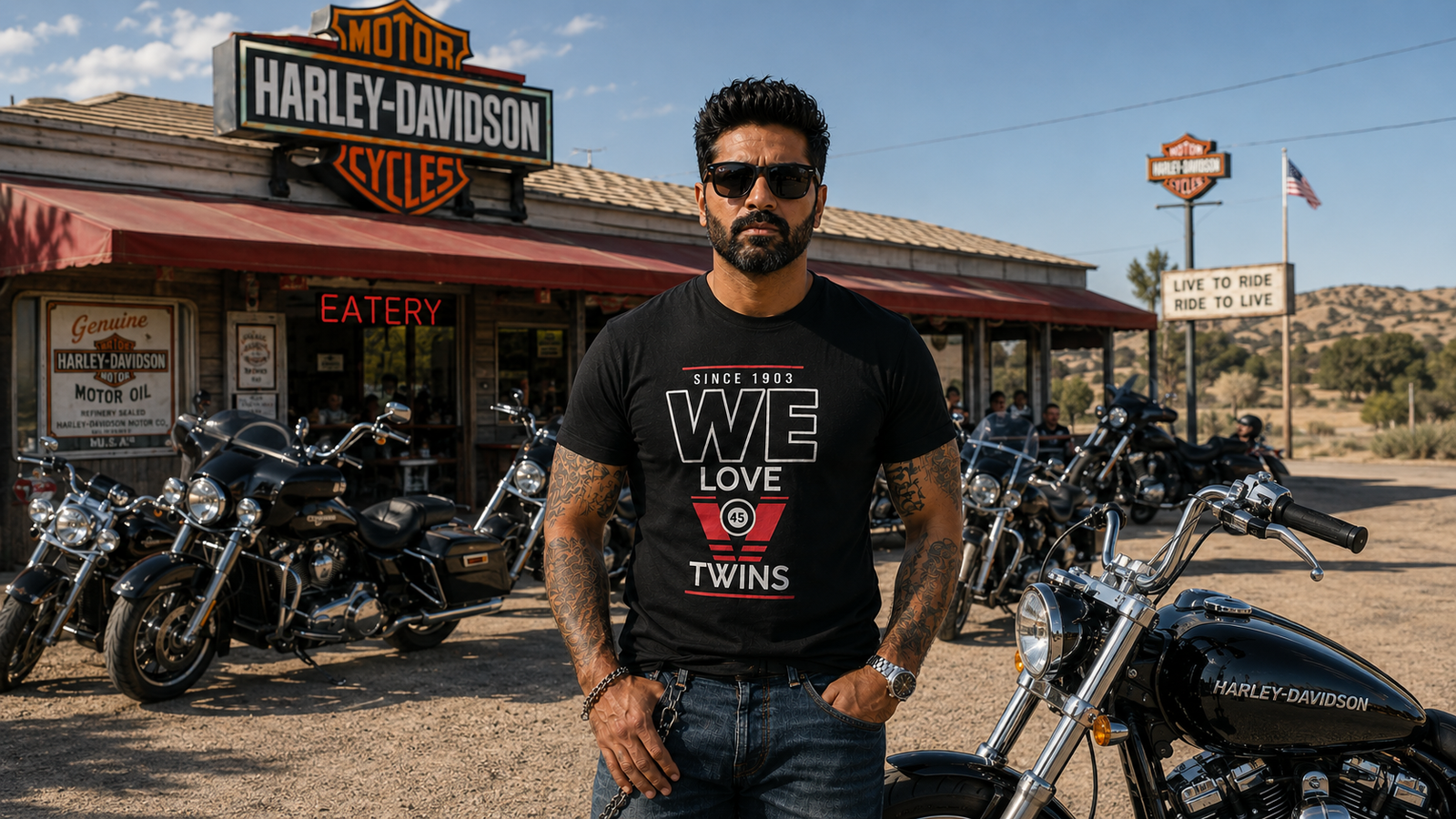 harley davidson T shirt V twins